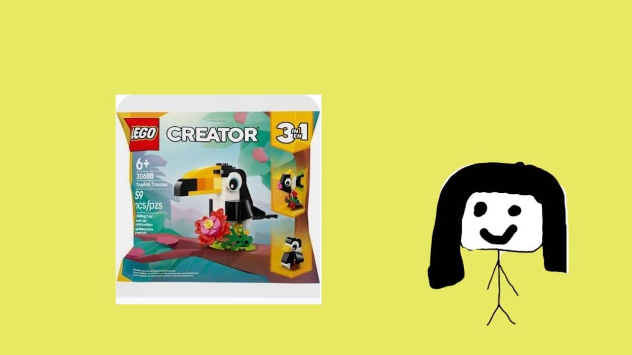 building the Lego tropical toucan