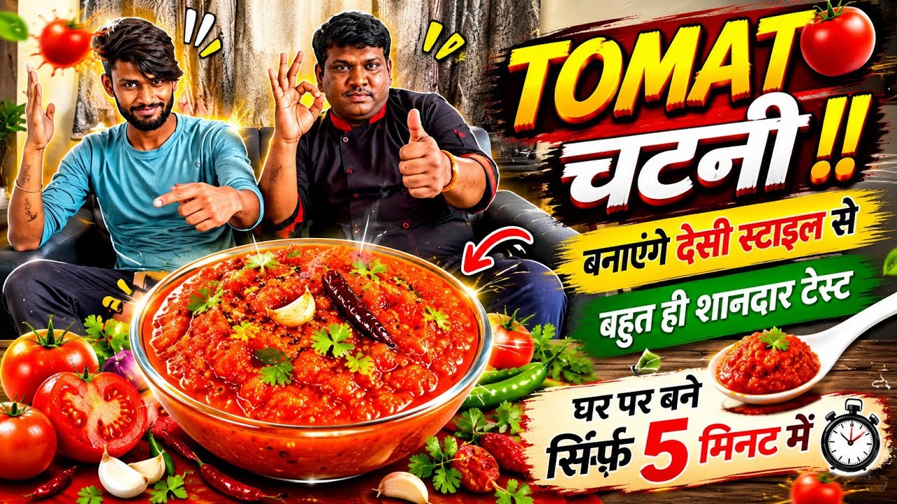 Tomato Ki Chatney Desi Style ll 🤪 How To Make Tomato Chutney ll टमाटर चटनी रेसिपी ll Tomato Chutney