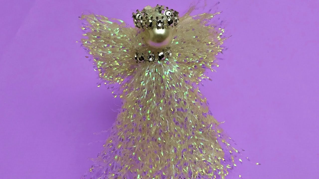 Christmas Craft ..Beautiful iridescent Angel.. Very Easy to make.