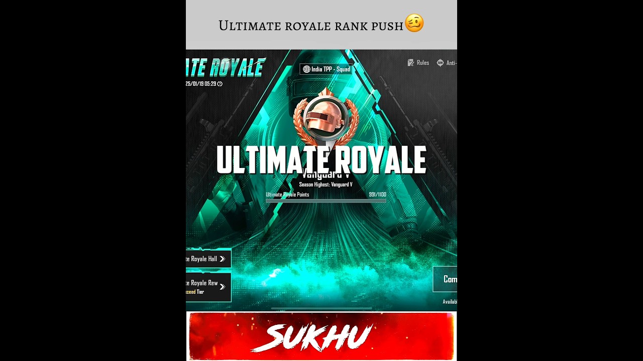 Using hack in ultimate royal 💀#shorts#viral#pubg#bgmi#gaming#1vs4 clutch#sukhuislive