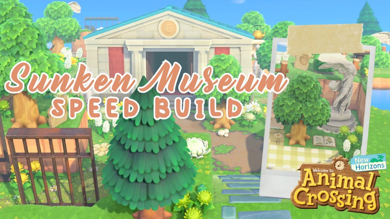 Landscaping a Sunken Museum Speed Build🌿 | Animal Crossing New Horizons