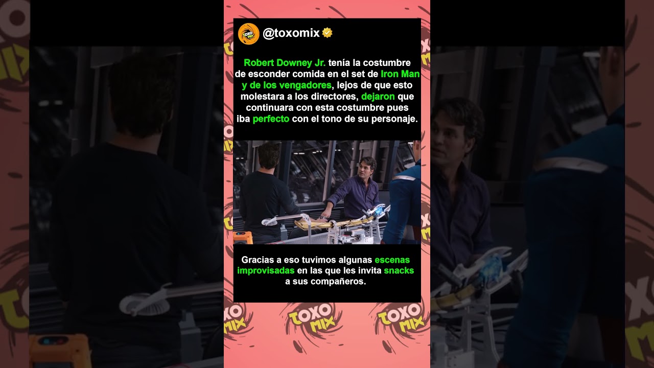 Robert Downey Jr  tenia la costumbre de esconder comida en el set