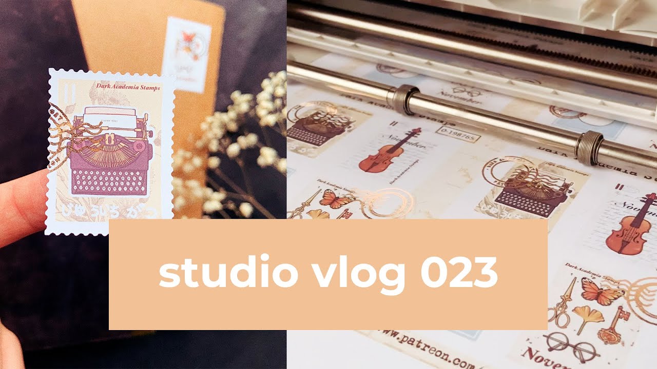 making gold foiled planner stickers | studio vlog 023