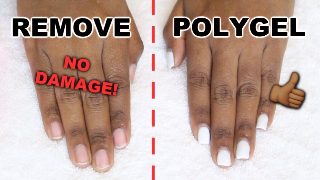 HOW I REMOVE POLYGEL NAILS WITH NO DAMAGE | HEALTHY NATURAL NAILS