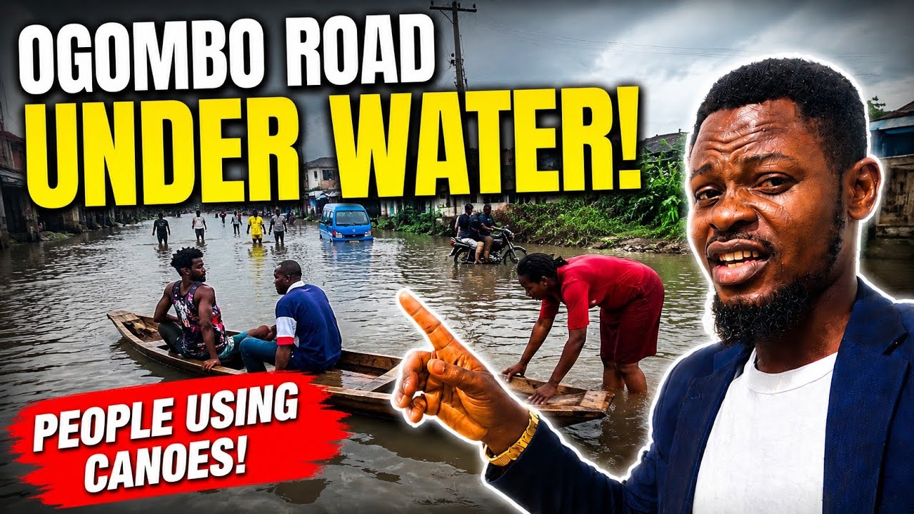 Flood Update: People Are Using Canoes on Ogombo Road! Ajah Flood Crisis Today