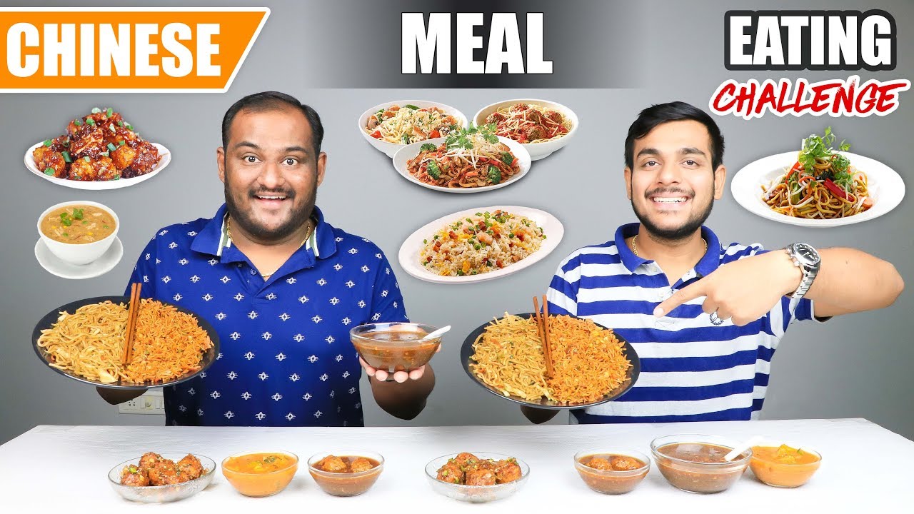 CHINESE MEAL EATING CHALLENGE | Chinese Rice & Noodles Eating Competition | Food Challenge