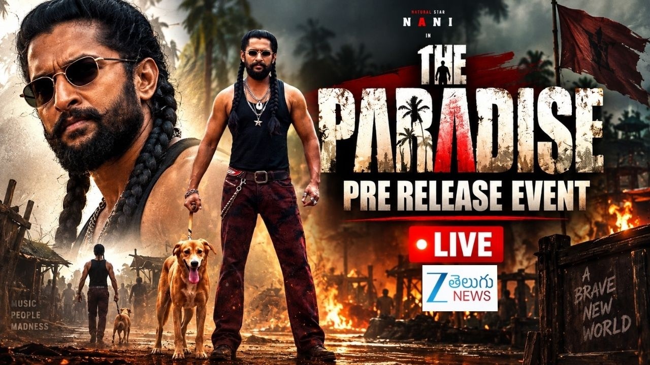 LIVE: THE PARADISE Pre Release Event Hyderabad LIVE | Nani | Srikanth Odela | Anirudh Ravichander