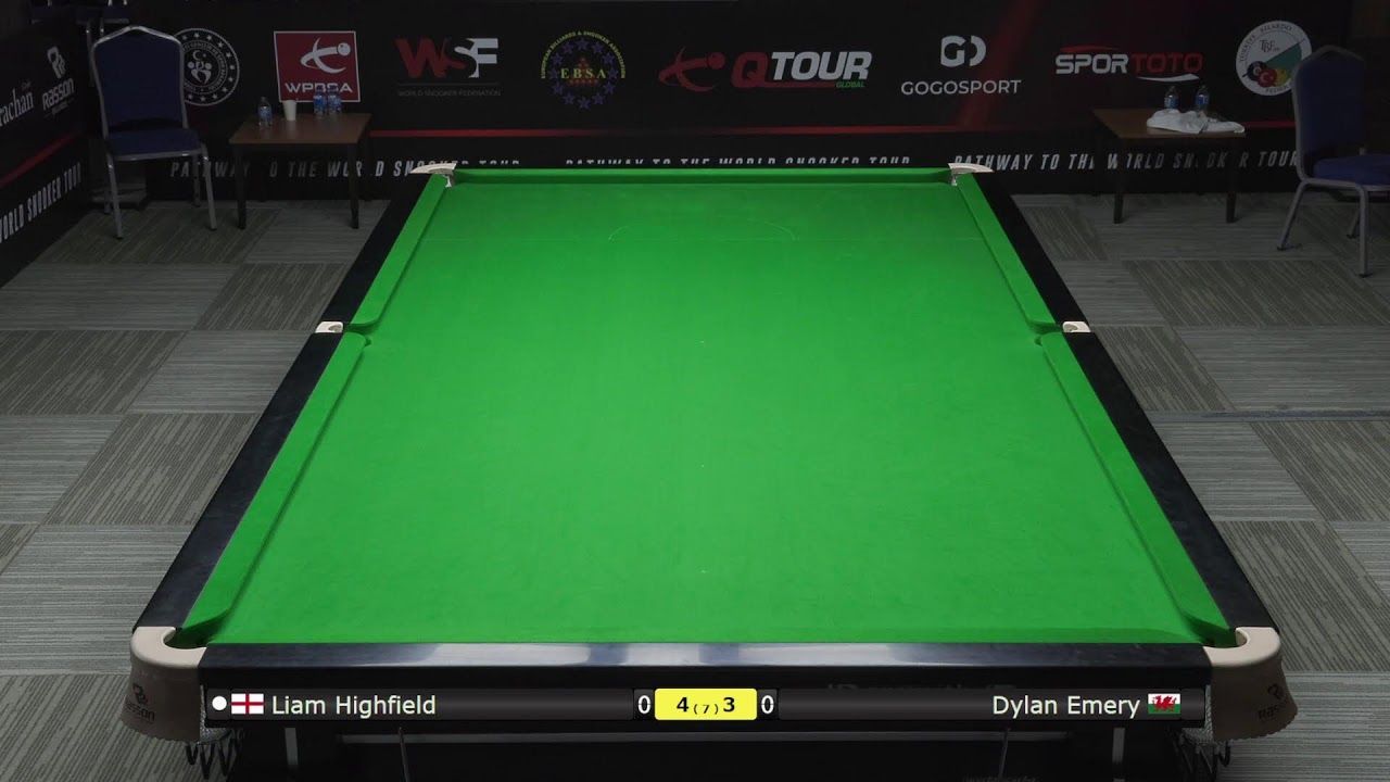 Table 4 &mdash; European Snooker Championships semi-final: Liam Highfield vs Dylan Emery &mdash; day 14