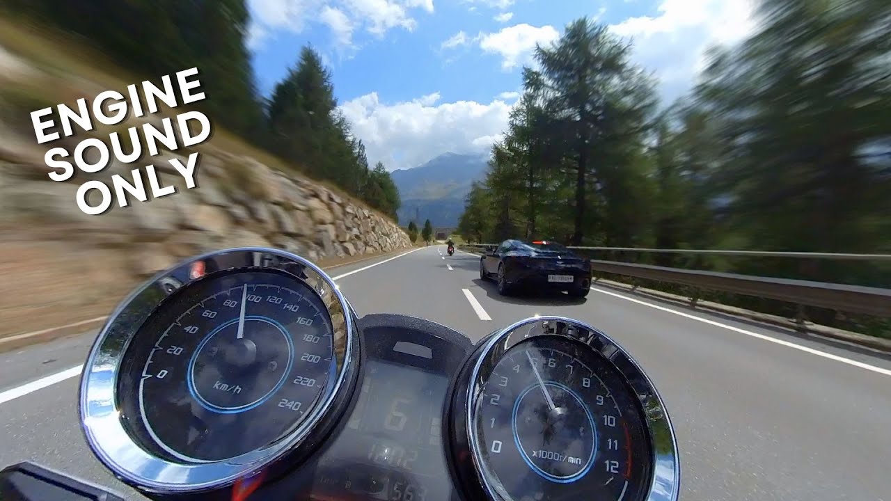Kawasaki Z650RS | Harley Davidson Sportster 883 on the Julierpass [Raw Onboard]