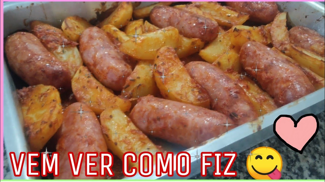 GIH NA COZINHA/LINGUIÇA ASSADA COM BATATA 🥔