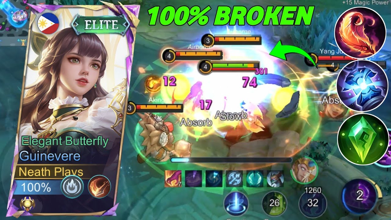 GUINEVERE NEW META JUNGLE HIGH DAMAGE BUILD 2025!! ( Guinevere best build 2025 )