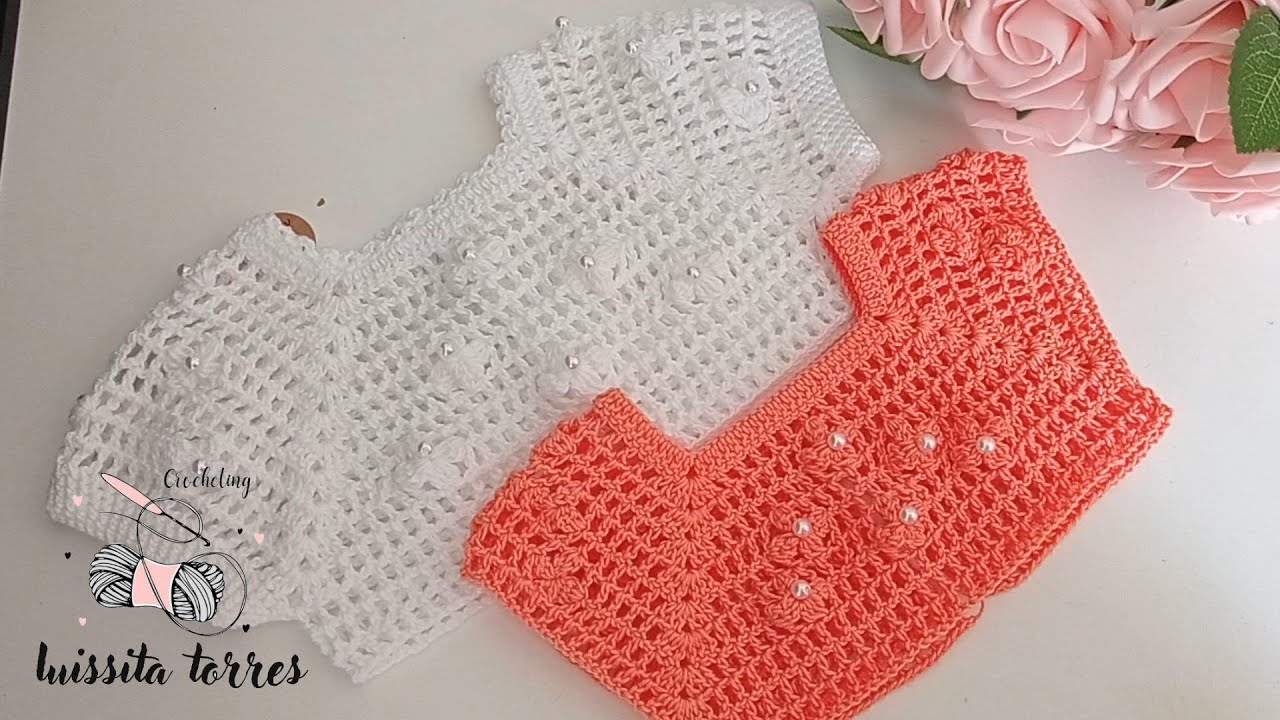 NUEVO!! Teje este Hermoso Canesú para Bebé a Crochet  ¡Patrón de Ganchillo Fácil y Rápido de Tejer!