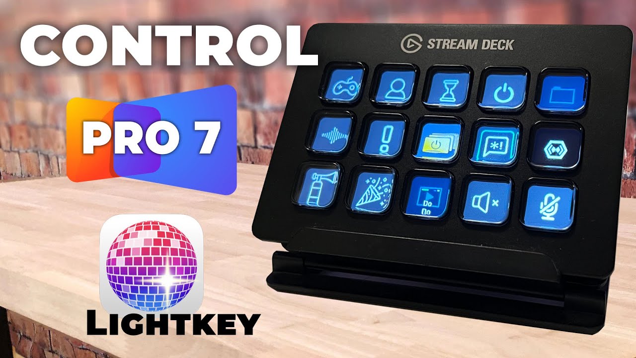 Using StreamDeck to control ProPresenter 7, LightKey, OBS for Streaming
