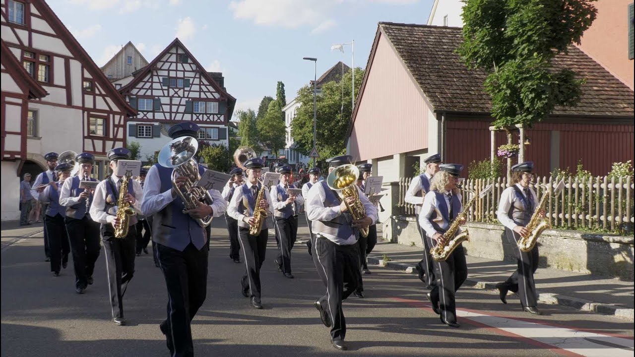 Marschmusikparade in Thayngen Schaffhauser Kantonalmusikfest 10.06.2023