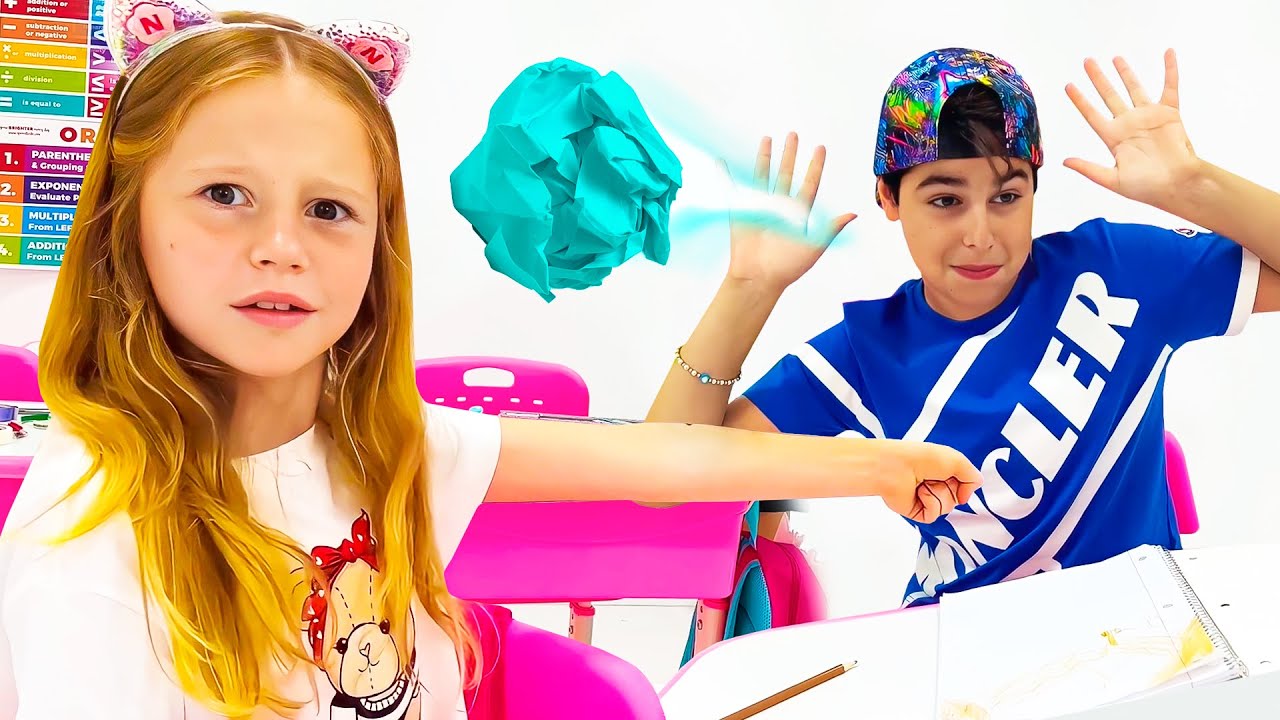Kid's stories about school and friendship from Nastya