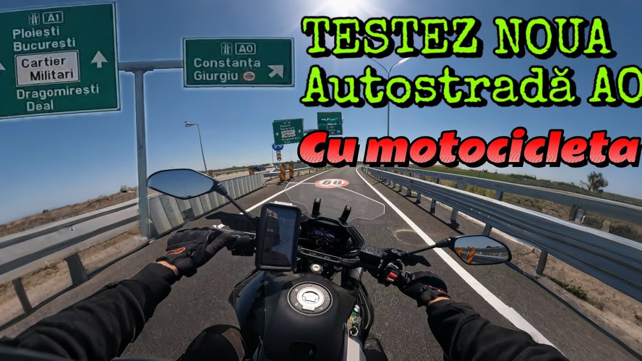Primul cu motocicleta pe noua autostradă A0 lot3 SUD