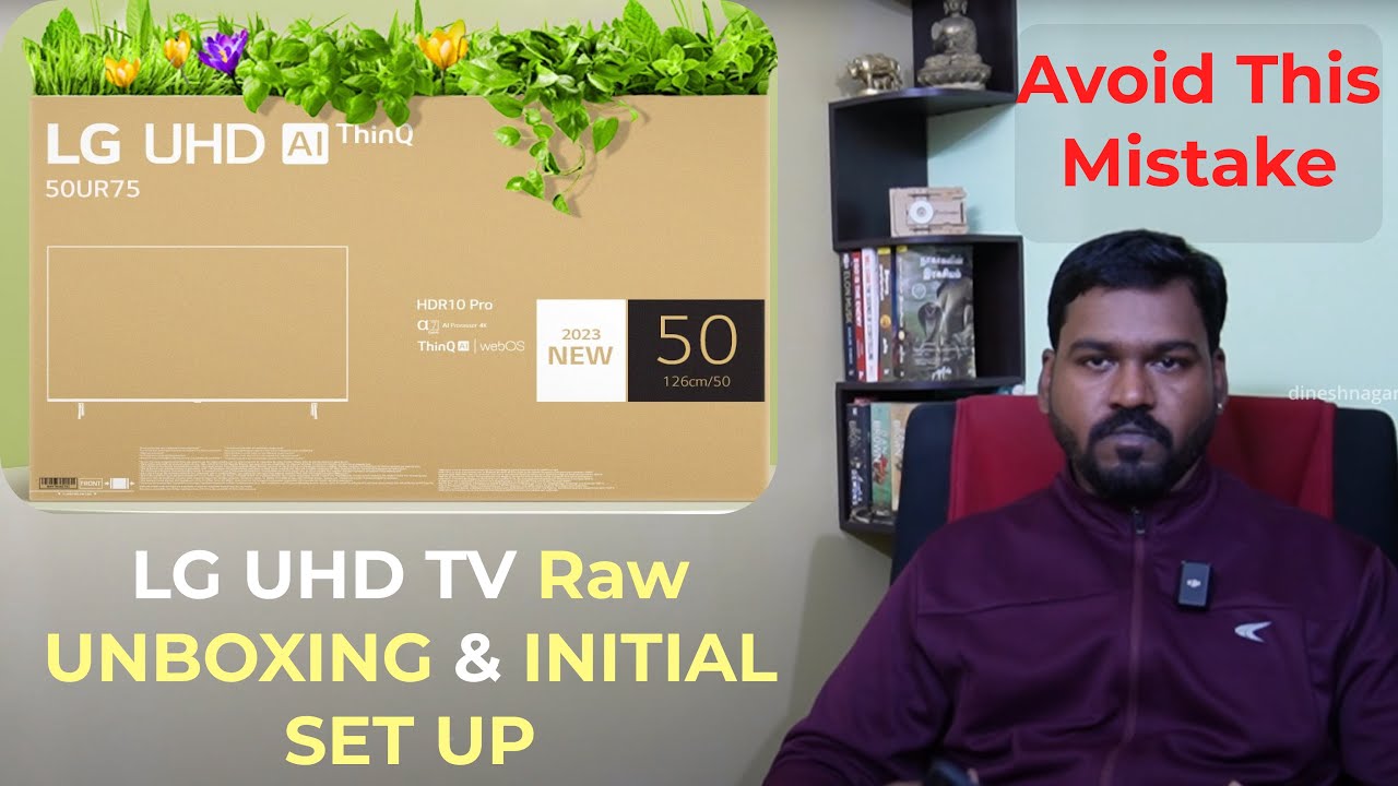 LG 50 Inch UHD TV Raw UNBOXING & INITIAL SET UP | Online buyers Avoid This Mistake | #dnlogs #lgtv
