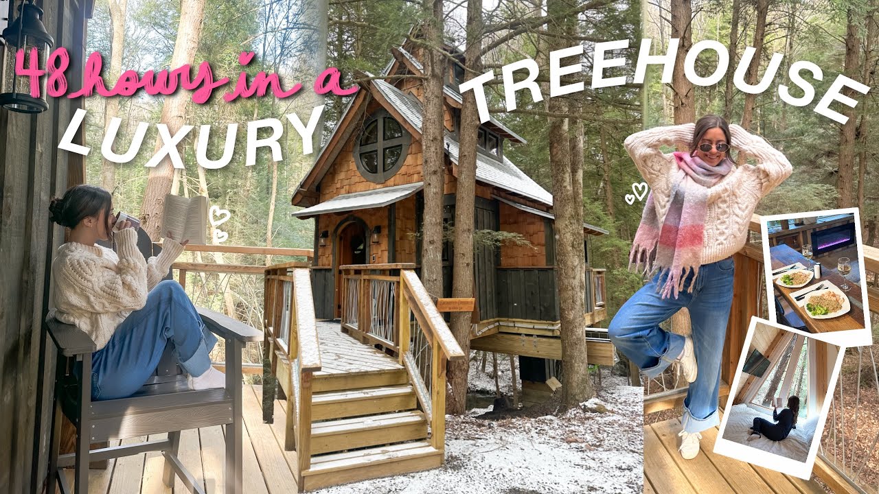COZY CABIN GETAWAY 🤎🧸 48 Hours in a LUXURY Treehouse, mother daughter time, reading updates!