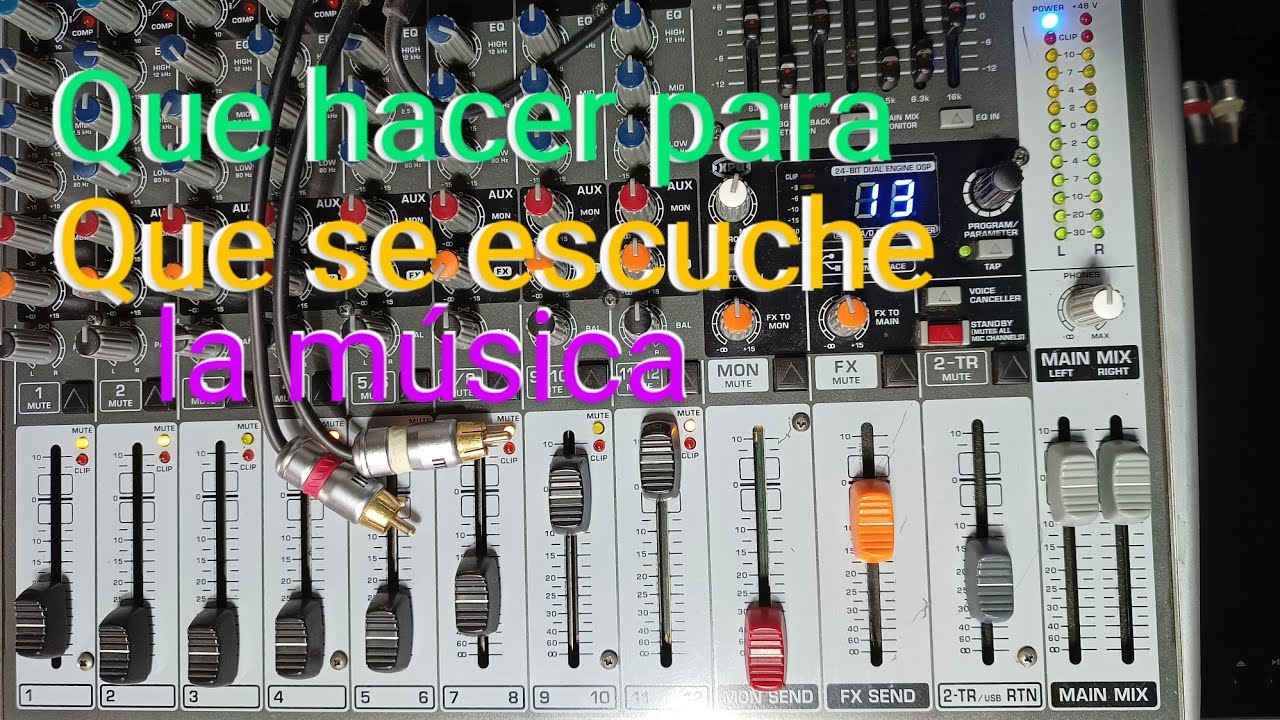 XENYX X1222 USB BEHRINGER, como sacar audio, que debo hacer para que se escuche la música