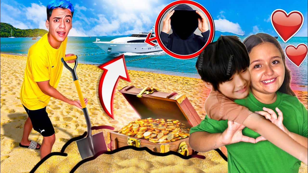 ENCONTRAMOS UM TESOURO SECRETO DA MINHA IRMÃ NA PRAIA DESCONHECIDO *1h de vídeo