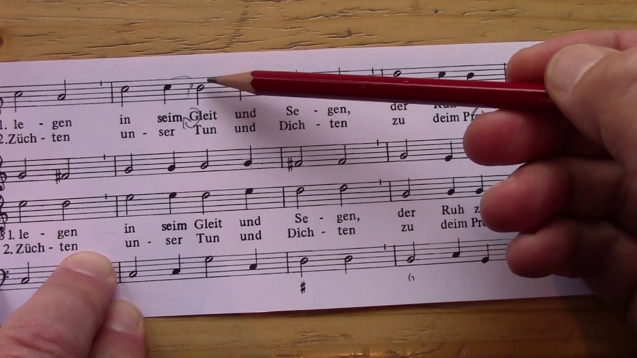 Chorleiten &ndash; Vorbereitende Schritte, Teil 9 von 10: Einstudieren &uuml;ber den Weg Text