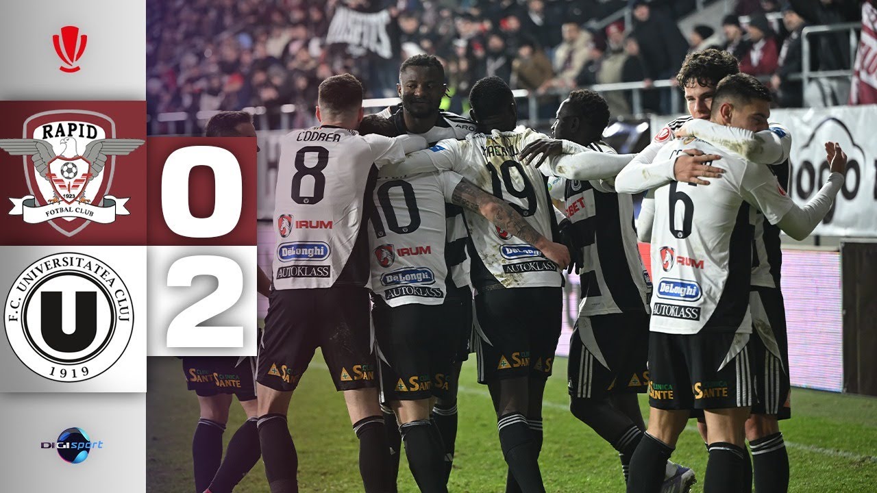 REZUMAT Rapid - ”U” Cluj 0-2. Giuleștenii au ratat șansa să urce pe primul loc