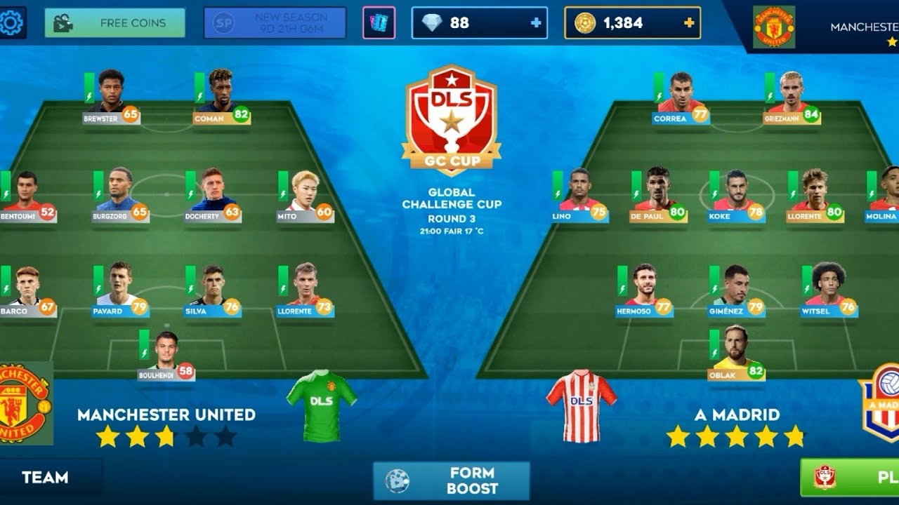 Dls24/Manchester United🆚 At Madrid/ Gc Cup round3 Gameplay#dls24 #football #manchesterunited