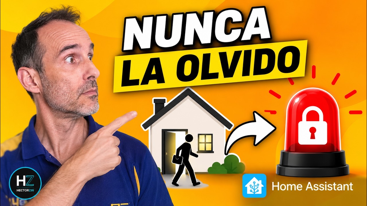🚨Poner ALARMA al SALIR de CASA AUTOMÁTICAMENTE con HOME ASSISTANT (configuración correcta APP MÓVIL)