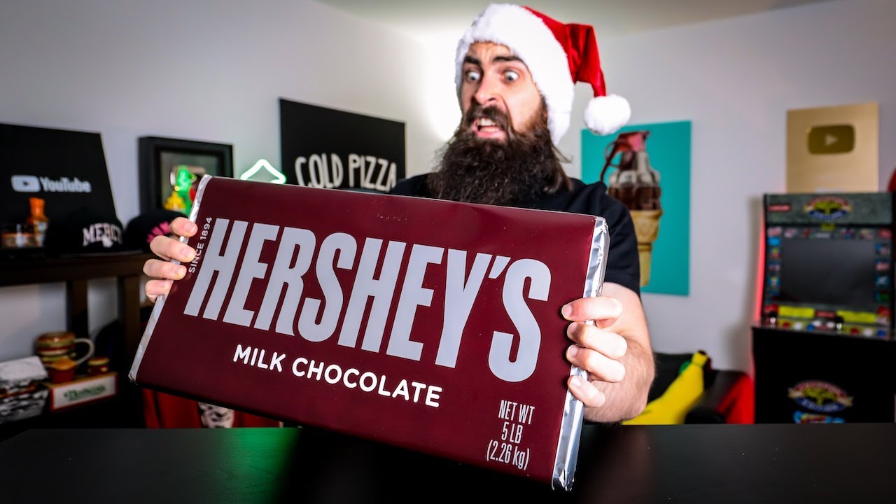 EATING THE WORLD'S BIGGEST HERSHEY'S BAR | 12,000 CALORIES | XMAS SERIES 2020 | BeardMeatsFood