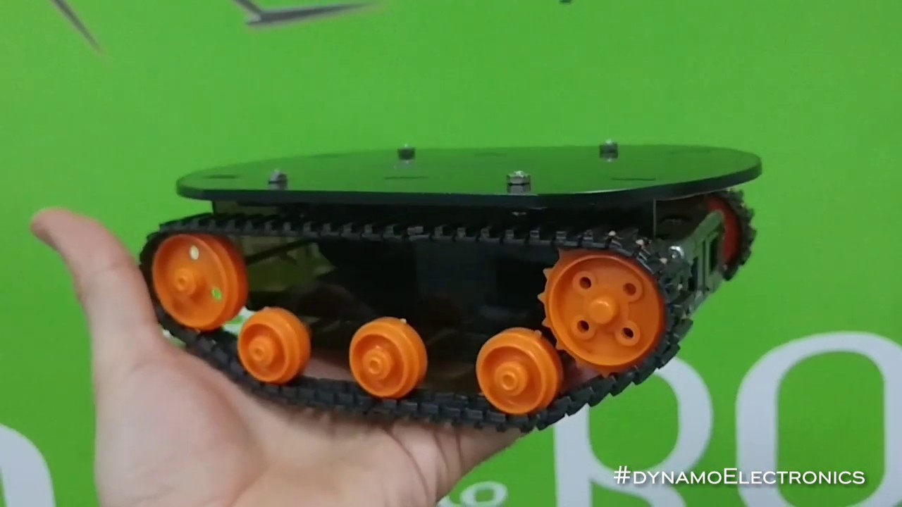 Plataforma para robot todo Terreno con orugas ideal para robots acad&eacute;micos con arduino, nodeMcu, etc