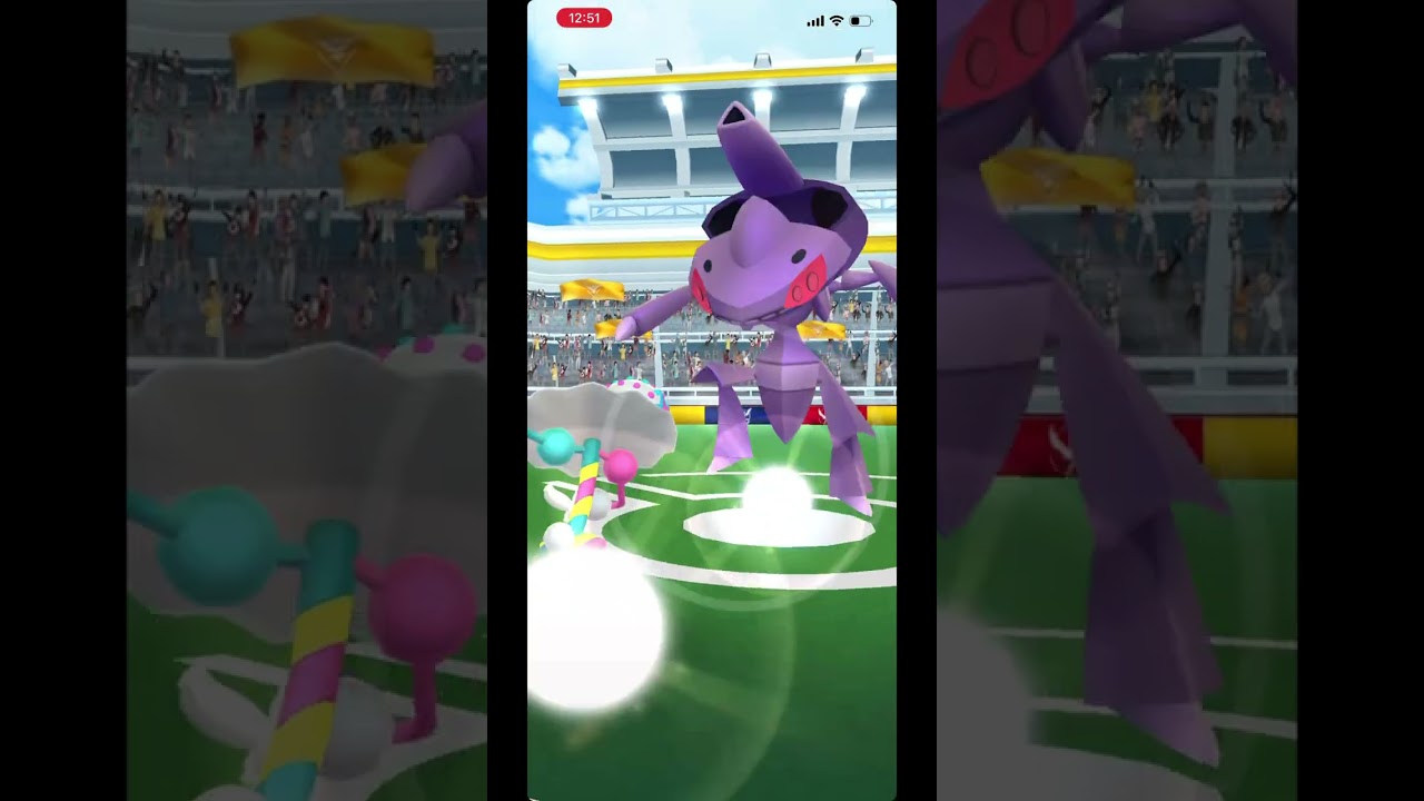 【ポケモンGO】947番外編　ズガドーン(未完成)艦隊で難関技ゲノセクトをソロ討伐！【天候無し.巨獣斬無し.連打のみw】