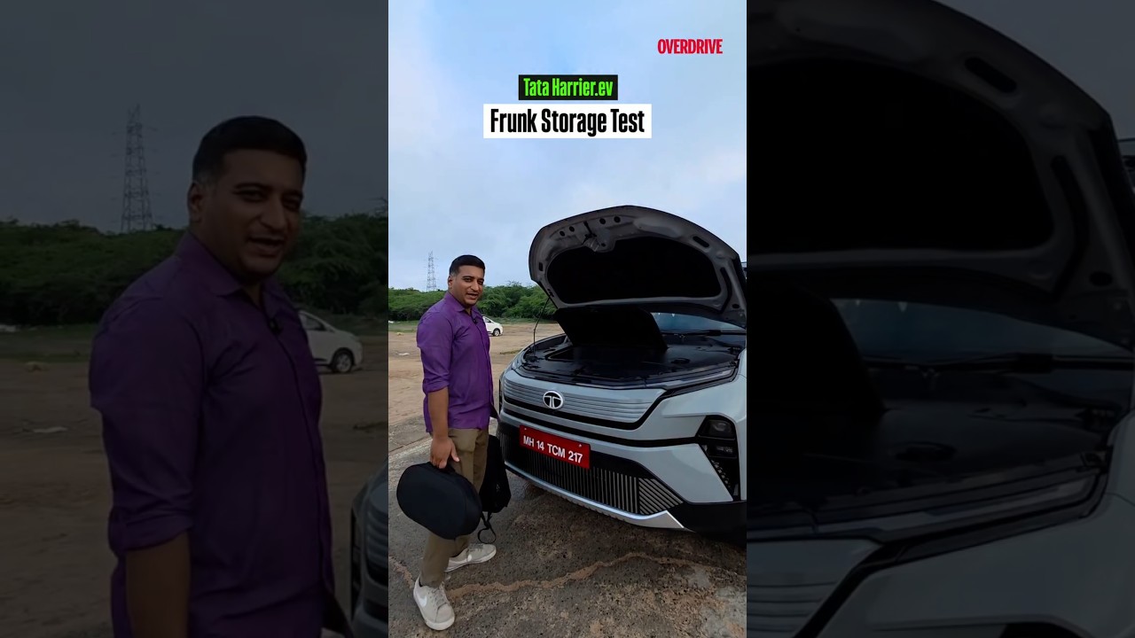 Tata Harrier.ev Frunk Storage Test #overdrive #harrierev