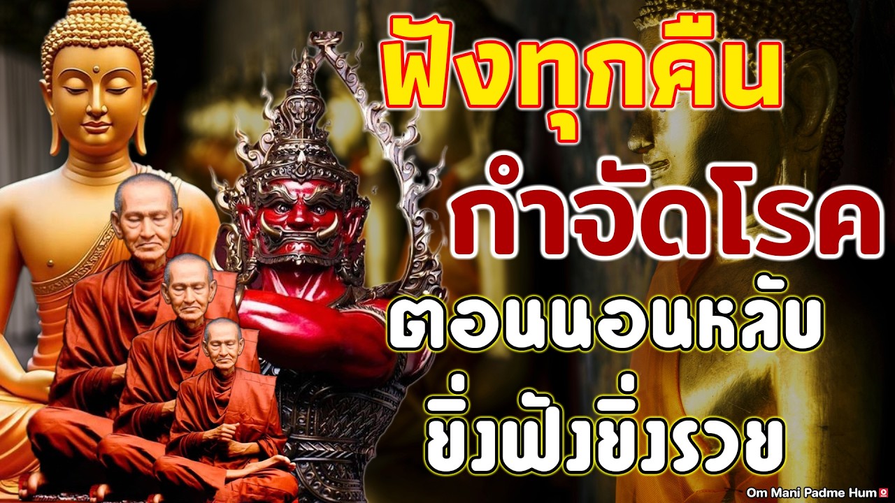 นอนไม่หลับ ฟังธรรมะก่อนนอน กำจัดโรค ชีวิตที่สงบสุขและโชคดี การดับทุกข์อย่างถูกวิธี เริ่มที่ตัวเรา