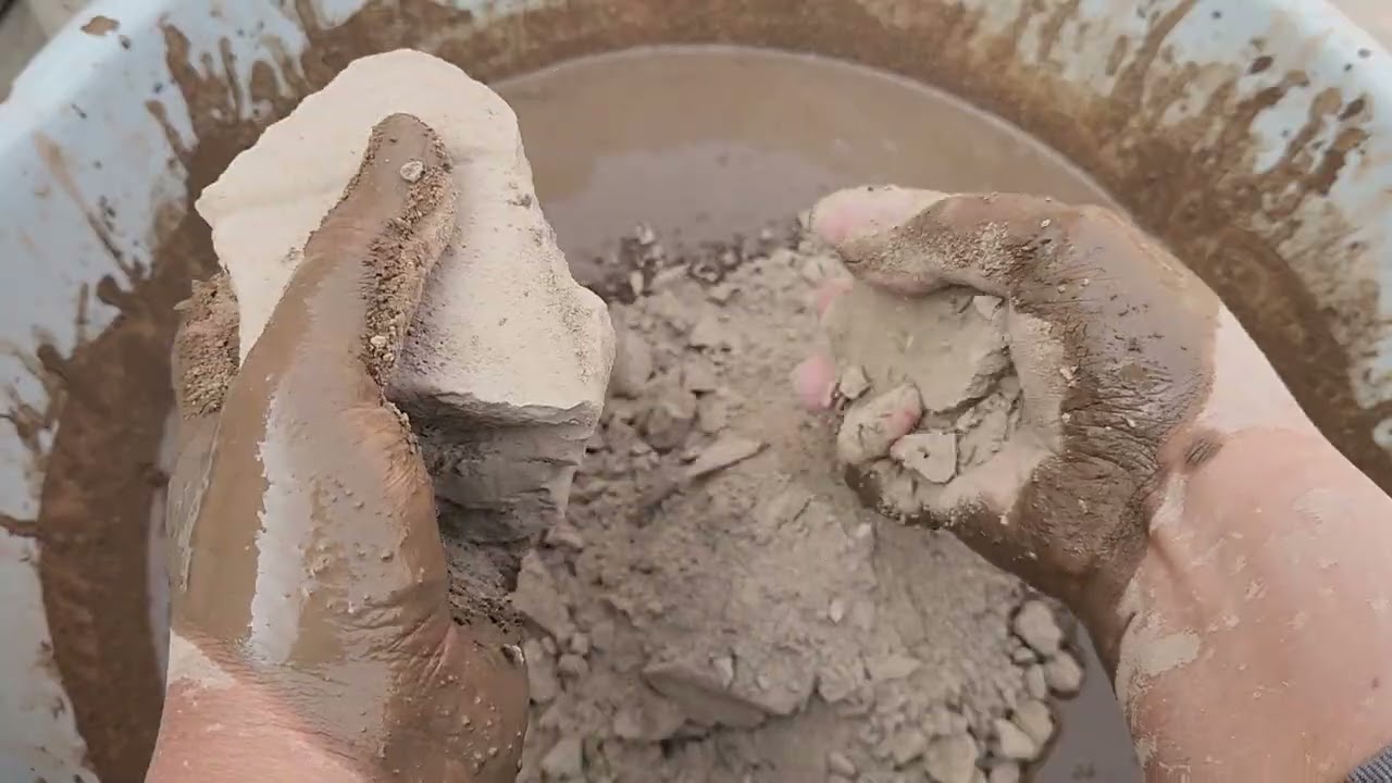 Pure mud water crumbling | KHSH ASMR