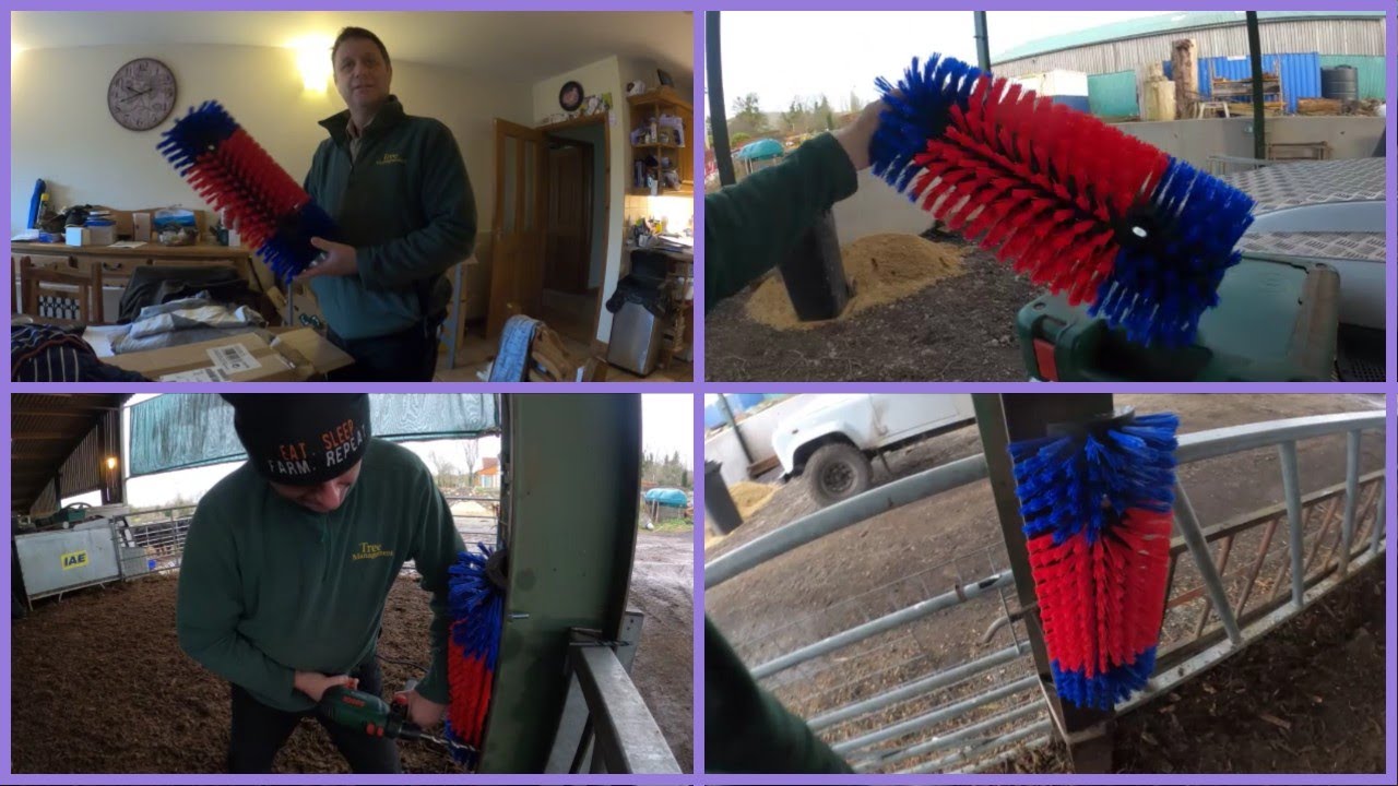 Installing Peters cow brush. 30 12 21
