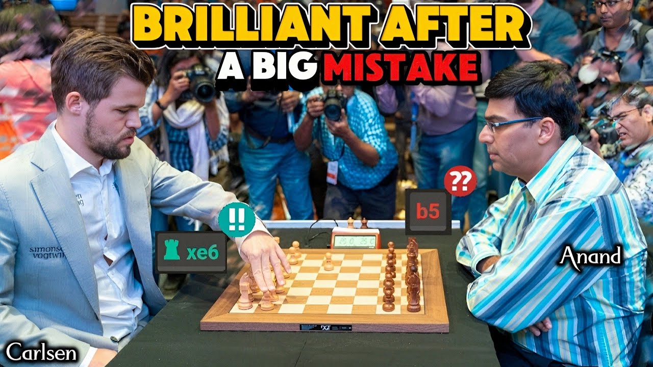 Magnus Carlsen VS Vishy Anand || Tata Steel Chess India Rapid 2019, Round 7