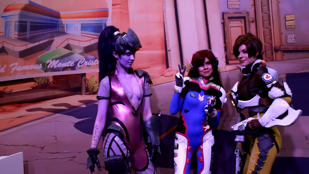Widowmaker, Tracer, D.Va - Overwatch Cosplay at Comic Con Russia 2018