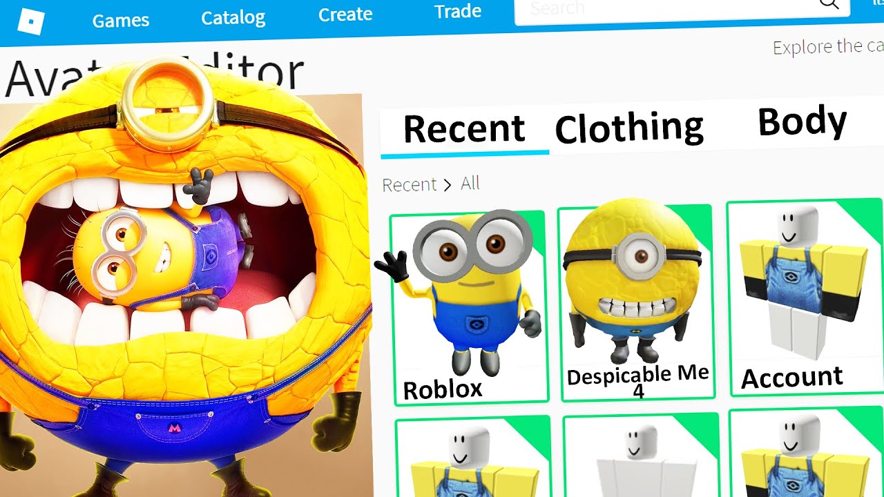 MAKING DESPICABLE ME 4 MEGA MINION a ROBLOX ACCOUNT