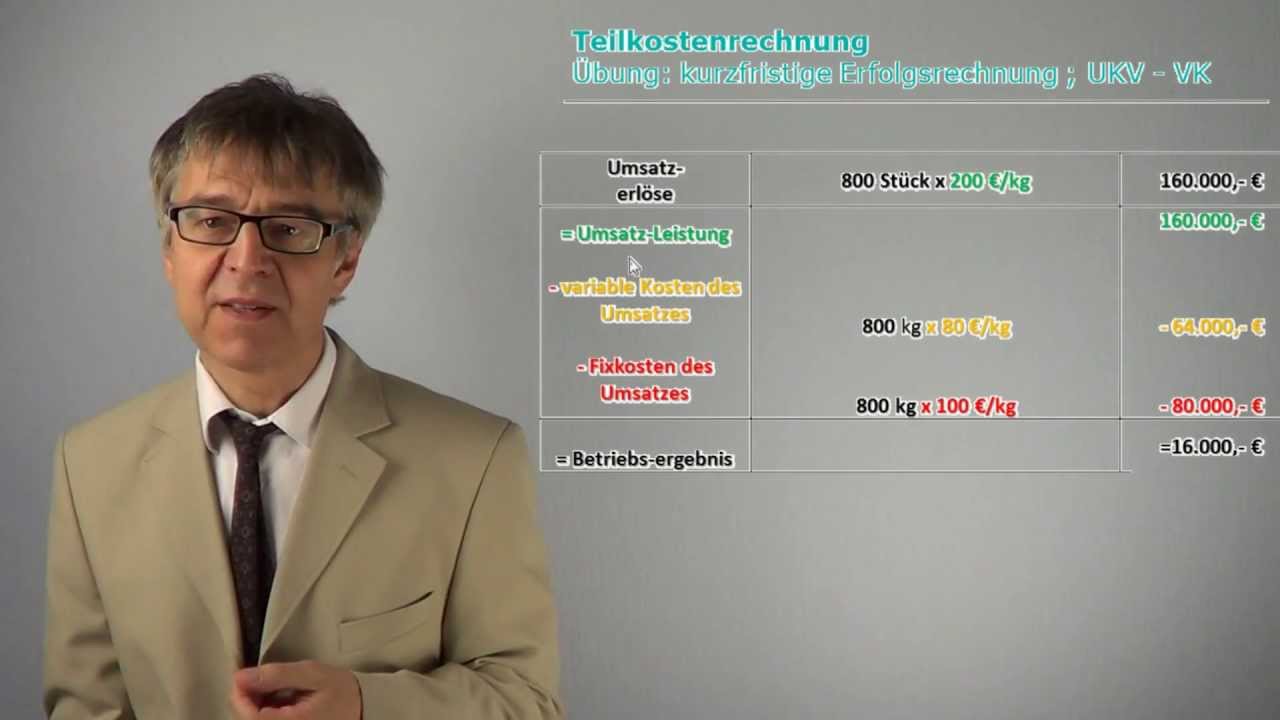 Wie gestalten Voll- und Teilkostenrechnung die kurzfristige Erfolgsrechnung? (Übung: UKV) - CAB5/E2