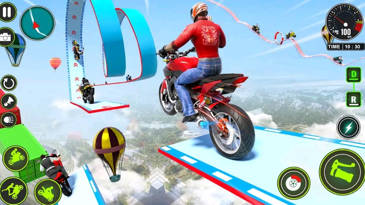 GT Bike Mega Ramp Racing Stunt Games - Impossible Stunt Motorcycle Rider Game - Android Gameplay