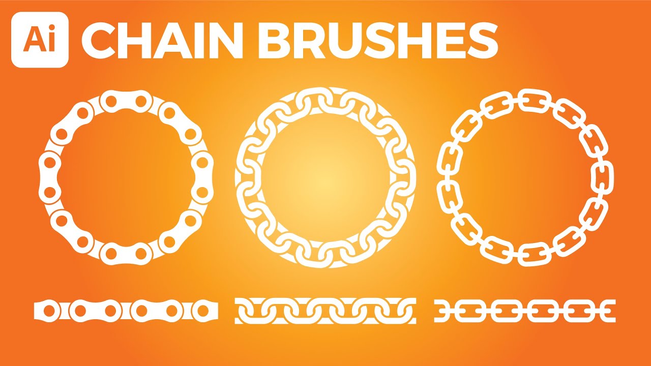 How to Draw a Chain in Illustrator using Brush Pattern Tool - Easy Tutorial