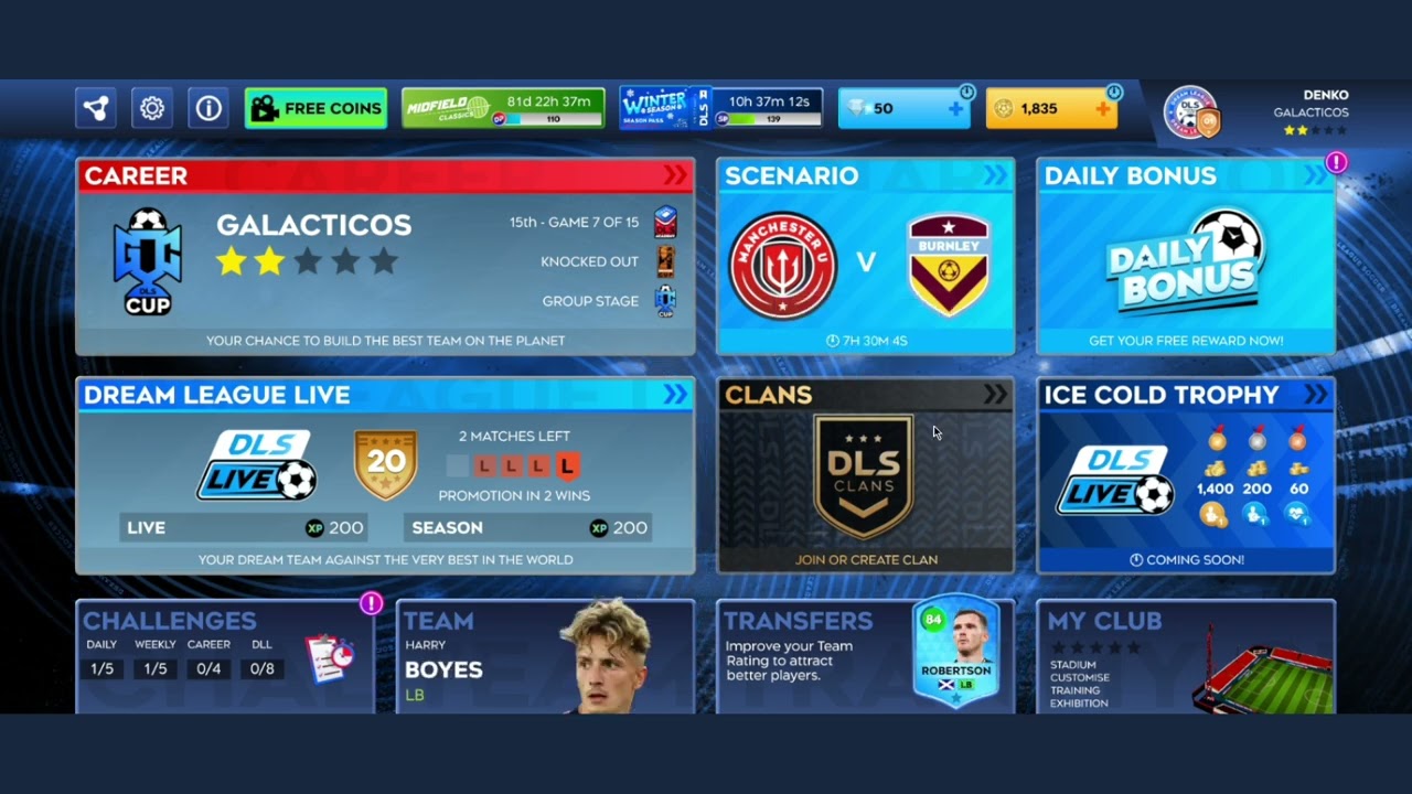 Dream League Soccer 2026 (DLS 26): Как создавать кланы и вступать в них.