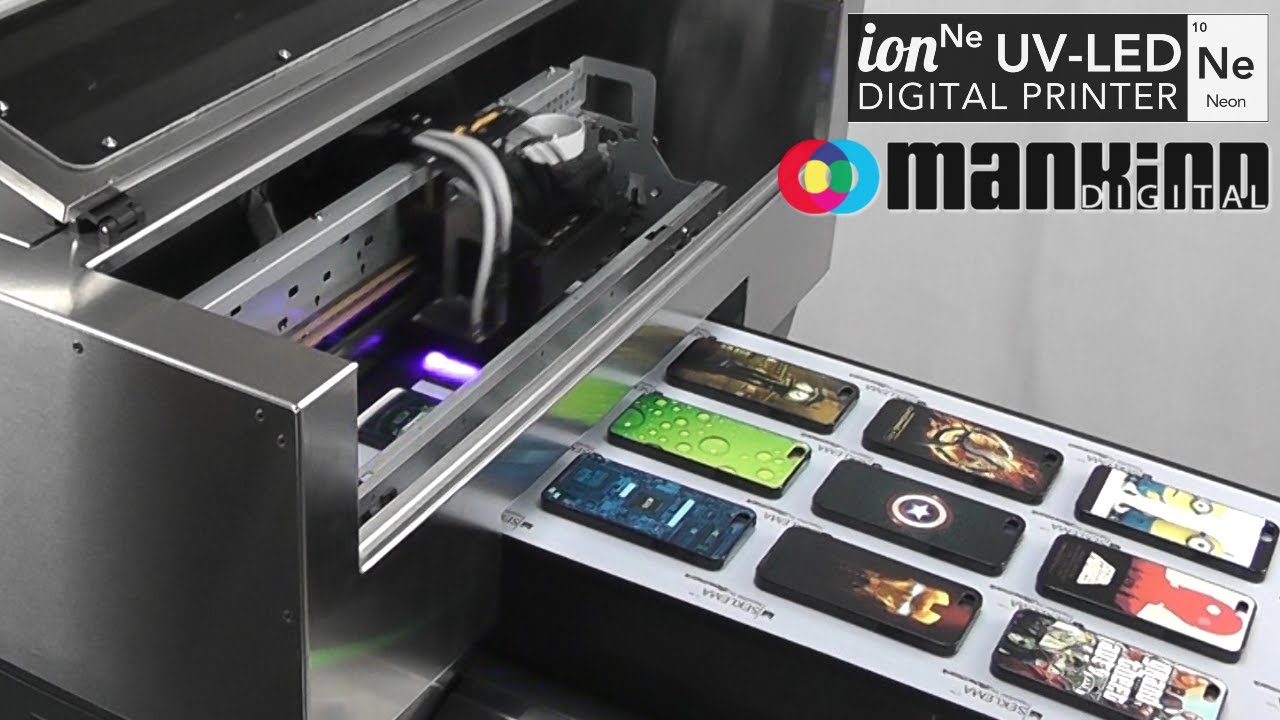 Neon UV-LED Printer - iPhone Cases Printing Process
