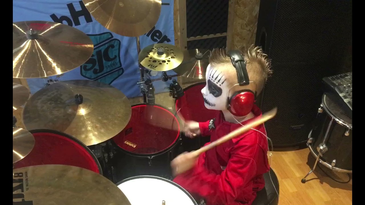 Slipknot - Left Behind - Drum Cover || Age 7 🎃 Halloween Special 👻