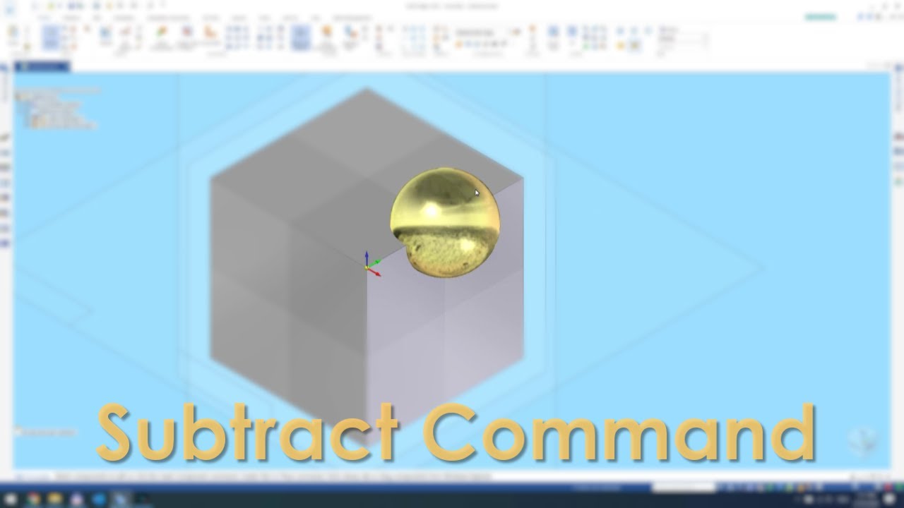 Subtract Command | Solid Edge 2020