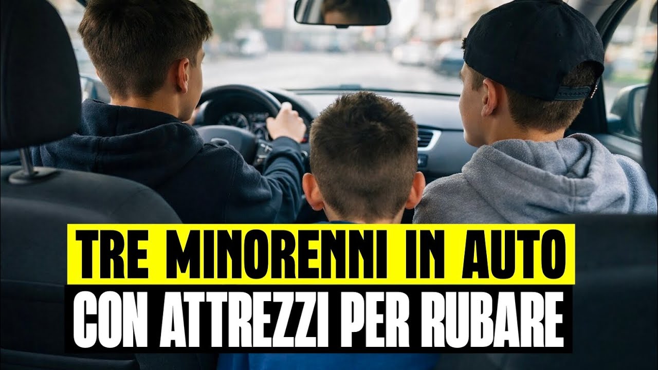 NAPOLI, TRE MINORENNI SORPRESI IN AUTO CON ATTREZZI PER RUBARE: AL VOLANTE C’È UN 14ENNE