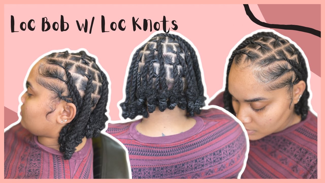 Loc Knot Bob 👩🏽‍🦳  (Wash, Rewist, & Style) #bob #locs #locknots