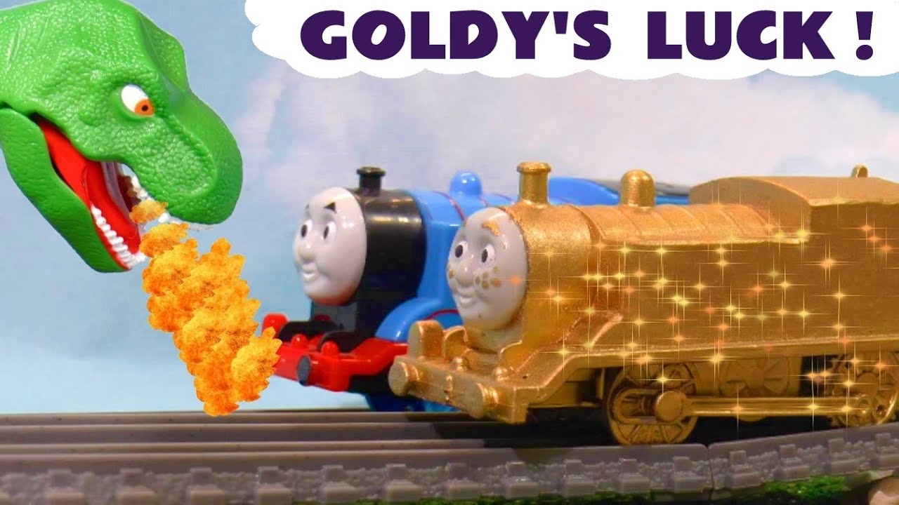 Thomas and Friends Goldy Good Luck Train Story With A Dinosaur