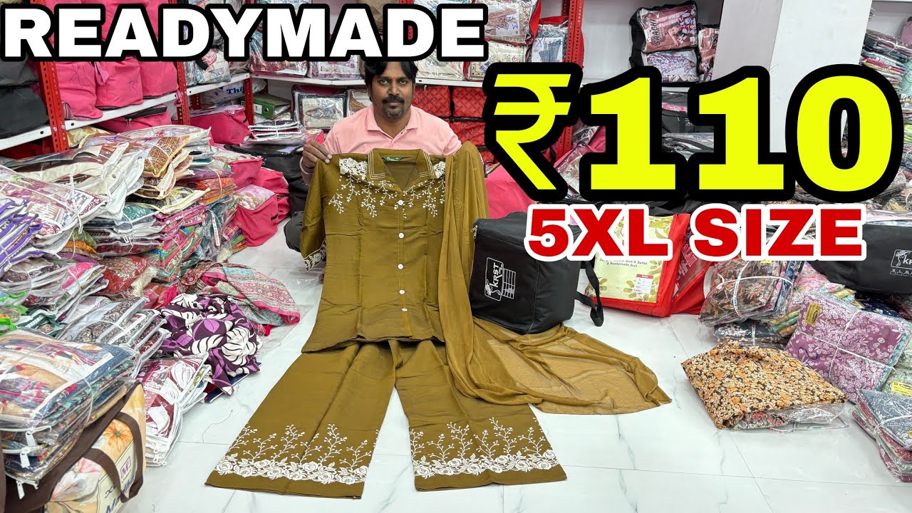 Wholesale Readymade Dresses in Hyderabad Zainab Suit House Patel Market | 3 piece Readymade Suits