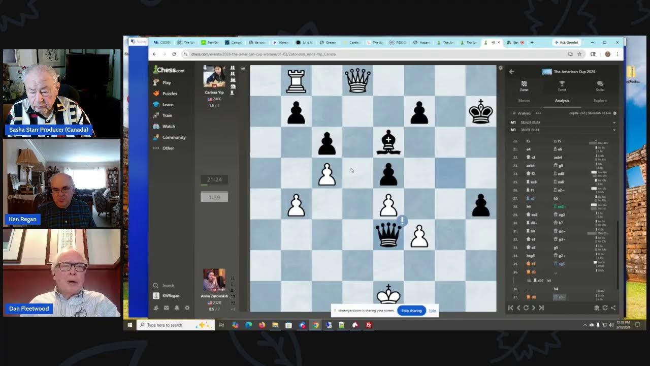 Chess Recording For March 13, 2026